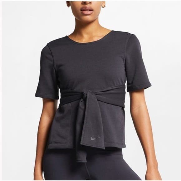 Dámské funkční tričko s krátkým rukávem Nike NK STUDIO SS WRAP TOP W, fotka 2