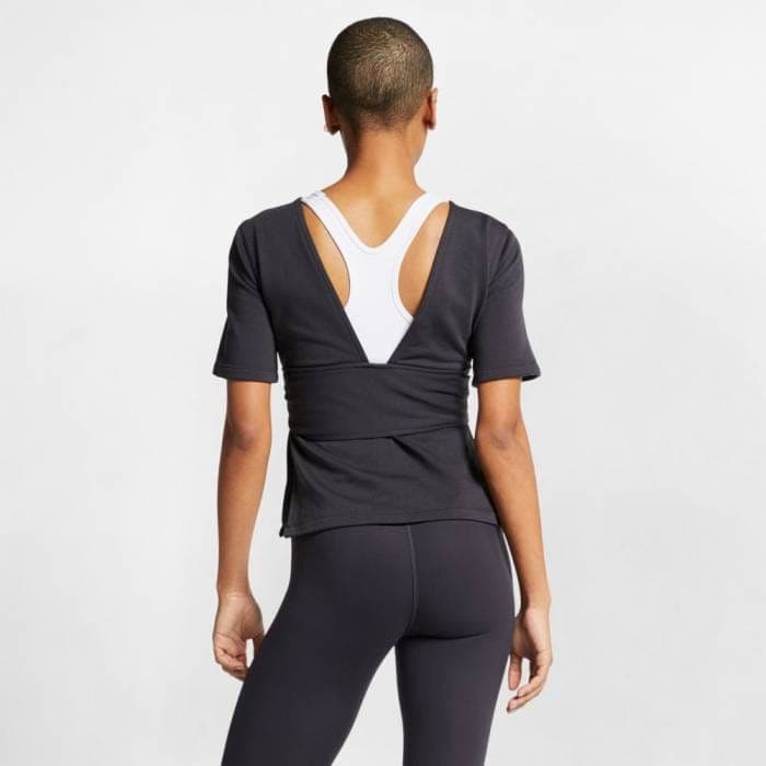 Dámské funkční tričko s krátkým rukávem Nike NK STUDIO SS WRAP TOP W, fotka 5