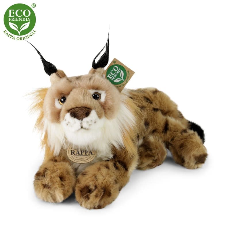 Rappa PLYŠOVÝ RYS LEŽÍCÍ 28 CM ECO-FRIENDLY