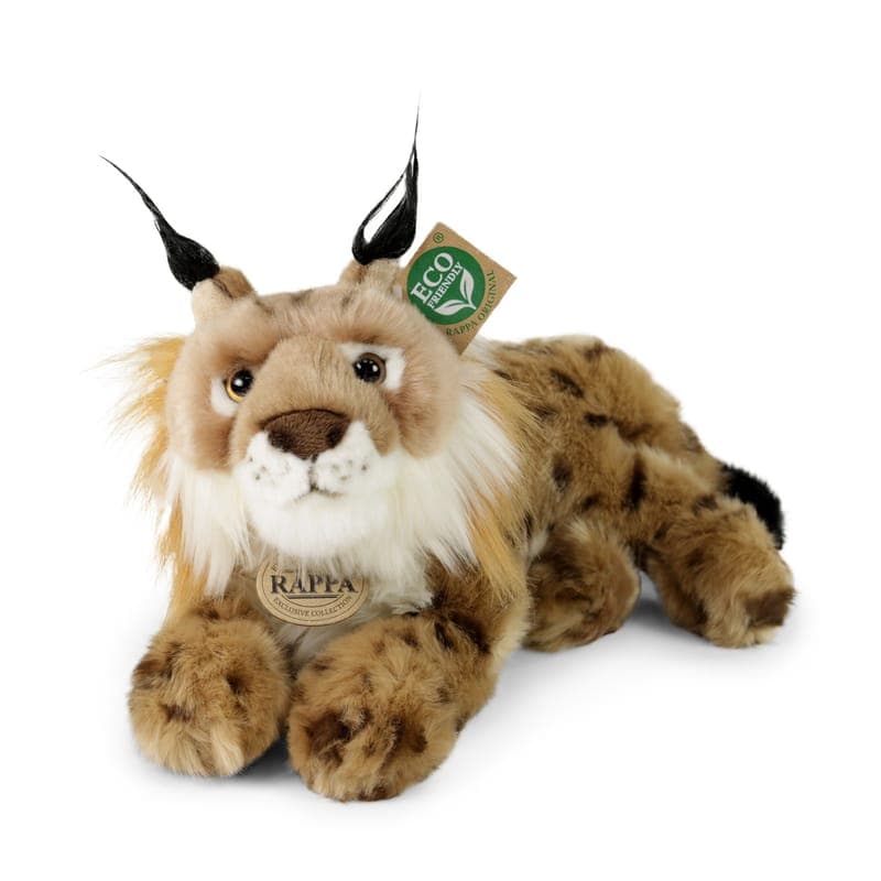 Rappa Plyšový rys ležící 28 cm ECO-FRIENDLY
