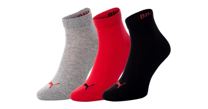Kotníkové bavlněné ponožky Puma QUARTER PLAIN (3 PAIRS)