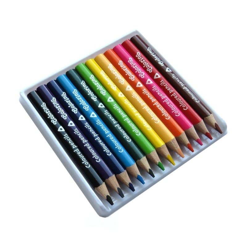 Trojhranné pastelky Colorino - krátké - 12 barev, fotka 2