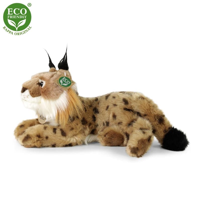 Rappa PLYŠOVÝ RYS LEŽÍCÍ 28 CM ECO-FRIENDLY, fotka 3